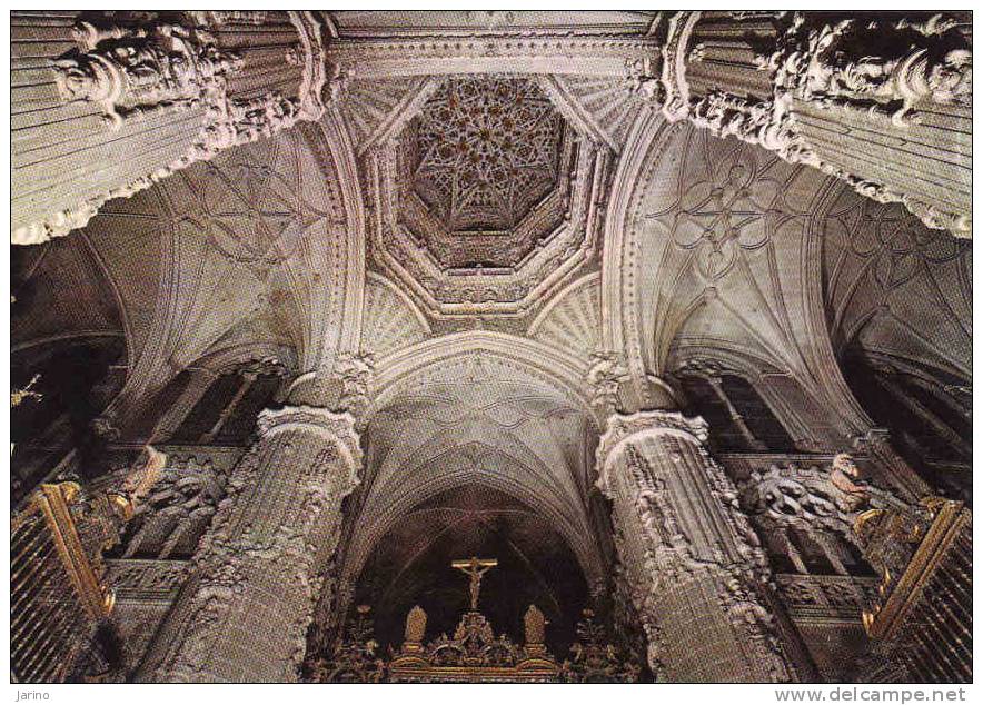 Espana-Castilla Y León, Burgos, Catedral, Crucero/Voute/Groin-Arch., Juan De Vallejo, Siglo XV, Circulante No - Kerken En Kathedralen