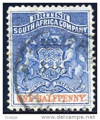 BSAC. Rhodesia 1892-94. ½d Dull Blue And Vermillion (p14). SG 18, SACC 18. - Altri & Non Classificati