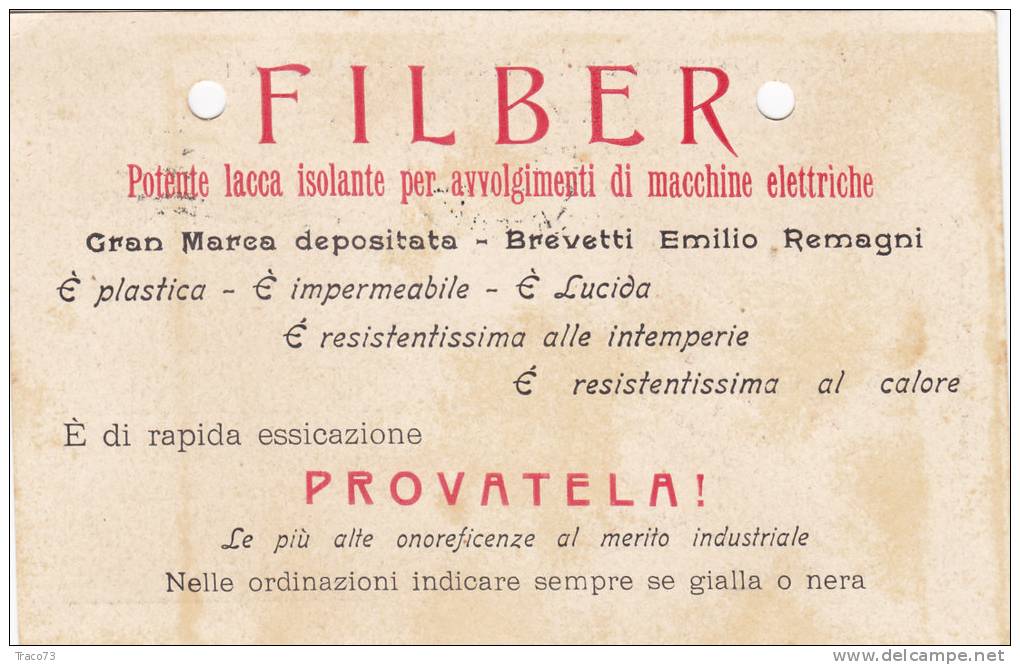 MILANO / LICATA - Card_ Cartolina Pubbl. 18.5.1910? - "Emilio Remagni  C.  "  - Cent. 5 - Reclame