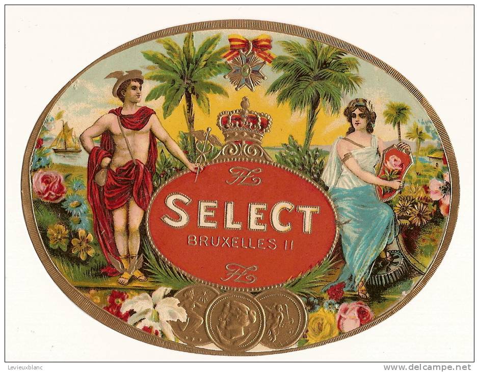 Chromo/Boite De Cigares/"Select"/Allégori Es Bruxelles/vers 1920-1930 ?       CIG3 - Labels