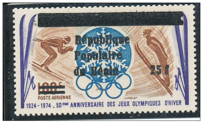 Bénin 1988 ( Ski  25F/100F)   Luxe ** - RARE - Benin – Dahomey (1960-...)