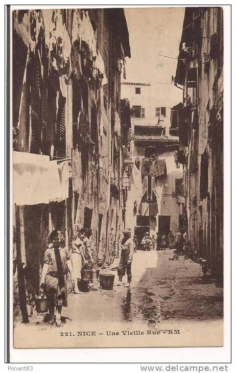 NICE:  Une  Vieille Rue  - 1929  - Rostan Et Munier, Nice - - Scènes Du Vieux-Nice