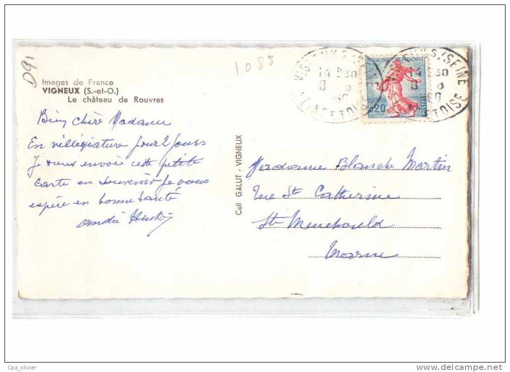 91 VIGNEUX Chateau De Rouvres, Ed Galut, Images De France, CPSM 9x14, 1960 - Vigneux Sur Seine