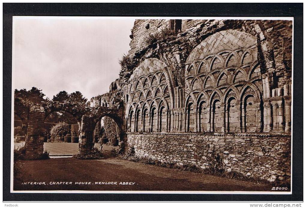 RB 853 - Real Photo Postcard - Interior Chapter House Much Wenlock Abbey Shropshire - Shropshire