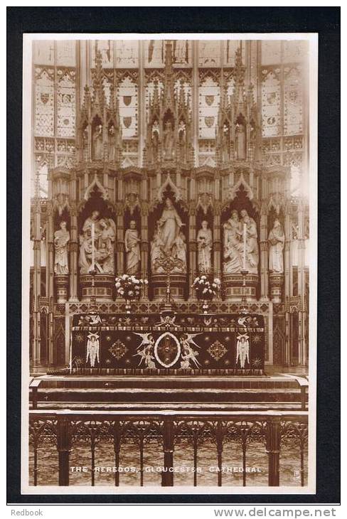 RB 853 - Raphael Tuck Real Photo Postcard - The Reredos Gloucester Cathedral Gloucestershire - Gloucester