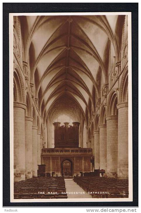 RB 853 - Raphael Tuck Real Photo Postcard - The Nave Gloucester Cathedral Gloucestershire - Gloucester