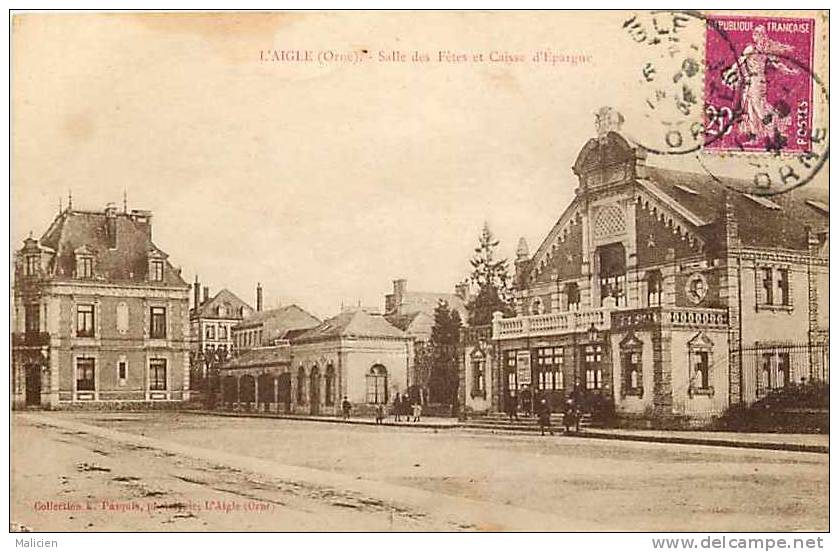 Orne - Ref A372- L Aigle - Laigle - Salle Des Fetes Et Caisse D Epargne - Carte Bon Etat   - - L'Aigle