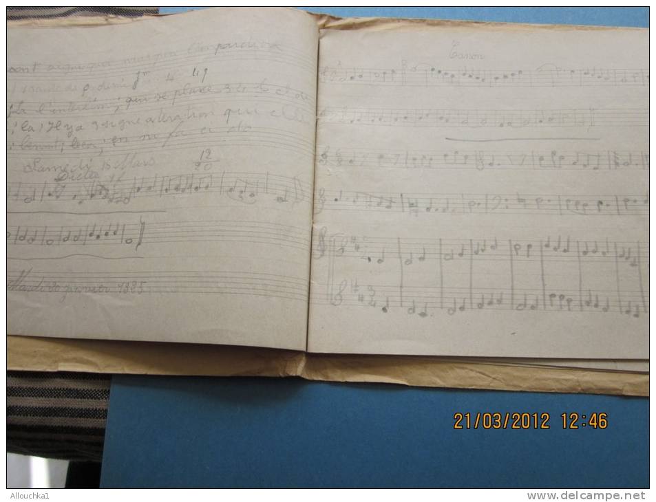 Cahier De Musique D'écolier(étude) S. Simone Place Aux Herbes Marseille-PARTITION MUSICALE ANCIENNE - Etude & Enseignement