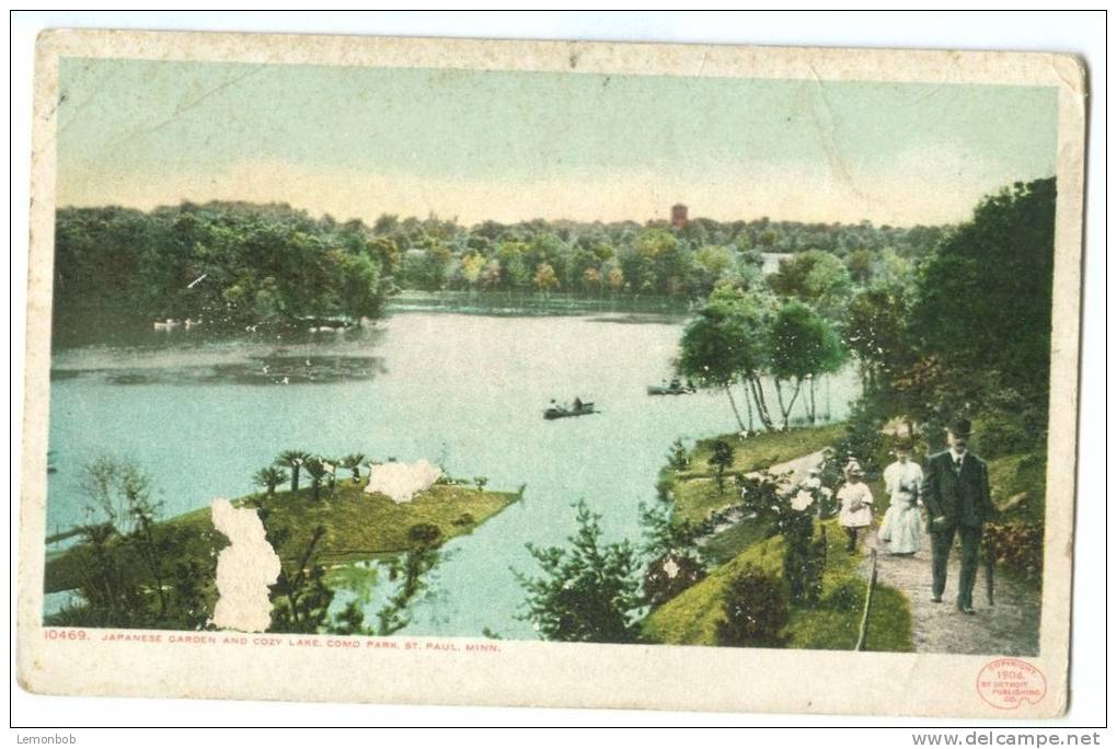 USA, Japanese Garden And Cozy Lake, Como Park, St. Paul, Minnesota, Early 1900s Unused Postcard [P8572] - St Paul