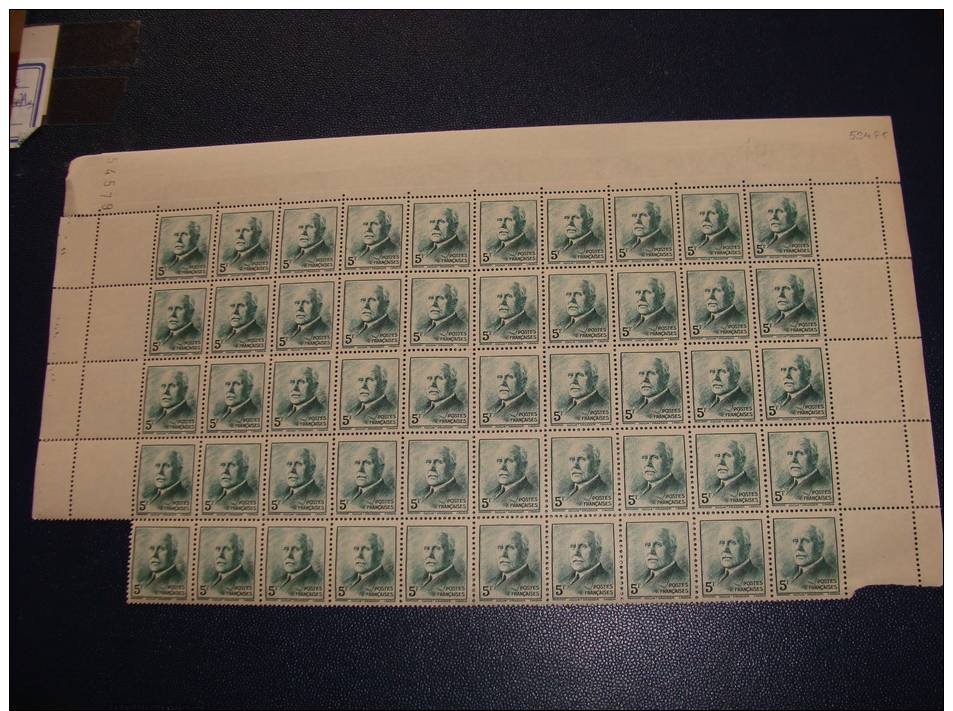 N° 524 En Demi Feuille De 50 Timbres Neuf** - Full Sheets