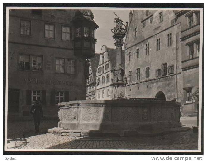 Germany - Rothenburg - Hertherich Brunnen - Old Photo 115x77mm - Ansbach