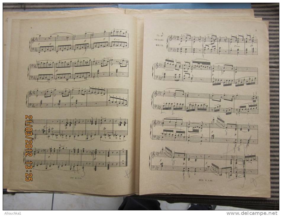Partition"le Panthéon Des Pianistes" éditions Henri Lemoine Et CIE Numéro 2 Musique De Piano L. Van Beethoven - Keyboard Instruments