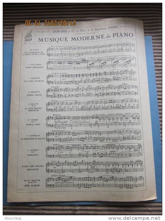 Partition:musique Classique De Claude Debussy" Deux Arabesques Pour Le Piano. - Keyboard Instruments