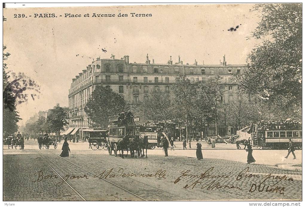 Cpa Paris17 Place & Avenue Des Ternes - Arrondissement: 17