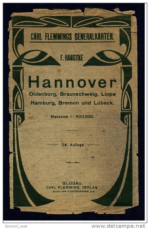 Ca.1910  Generalkarte Von Hannover , Oldenburg , Braunschweig , Lippe , Hamburg , Bremen Und Lübeck - Mappemondes