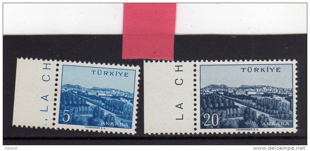 TURCHIA - TURKÍA - TURKEY 1958 CITTA´  ANKARA TOWN SERIE COMPLETA MNH - Unused Stamps