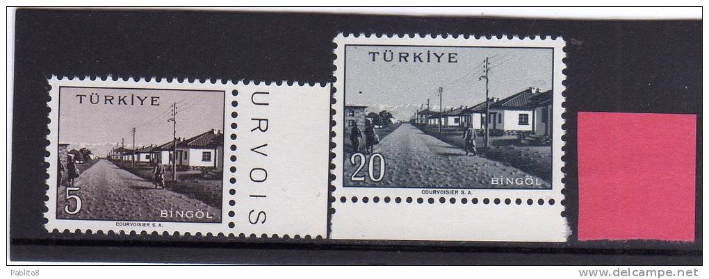 TURCHIA - TURKÍA - TURKEY 1958 CITTA´ BINGOL TOWN SERIE COMPLETA MNH - Unused Stamps