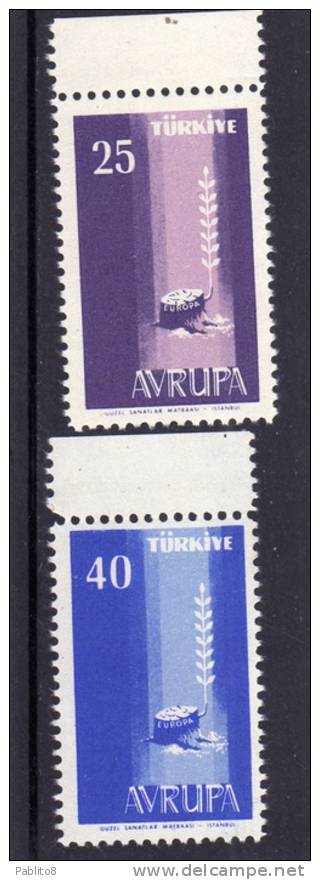 TURCHIA TURKÍA TURKEY 1958 EUROPA CEPT EUROP SERIE COMPLETA COMPLETE SET MNH - Unused Stamps