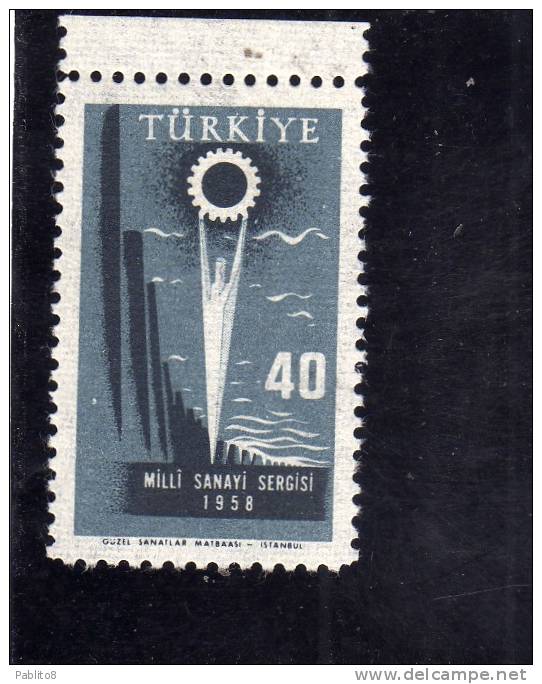 TURCHIA - TURKÍA - TURKEY 1958 INDUSTRIA - INDUSTRY MNH - Unused Stamps