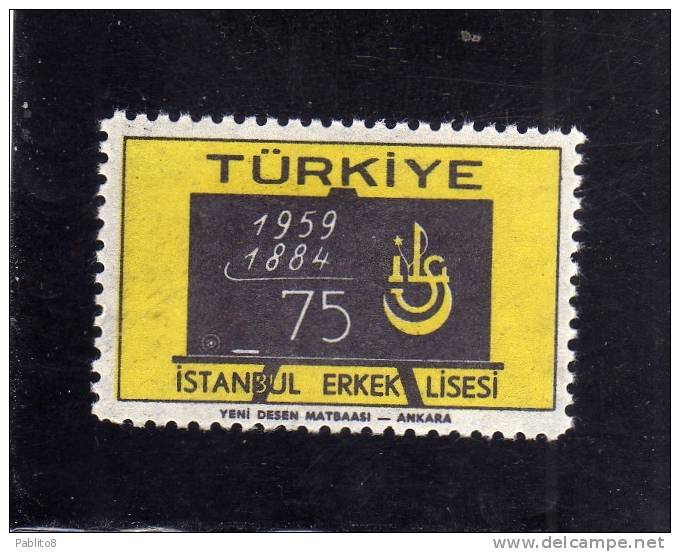 TURCHIA - TURKÍA - TURKEY 1959 LICEO DI ISTANBUL HIGH SCHOOL MNH - Unused Stamps