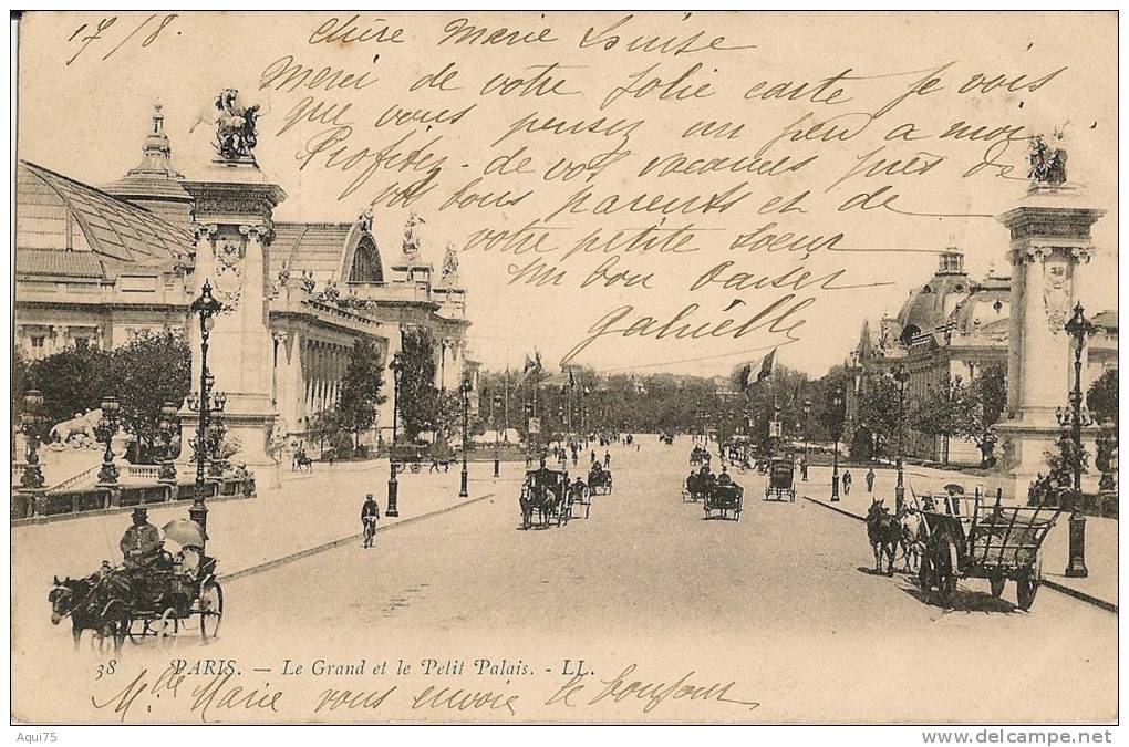 PARIS    Le Grand Et Le Petit Palais (attelages) - La Seine Et Ses Bords