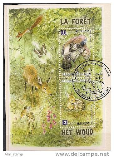 2011 BELGIUM/Belgien/BelgieMi. Bl. 162 Used  Europa   "Forests" - 2011