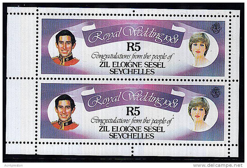 Scz031a Seychelles Zil Elwannyen Sesel 1981, SG 031a,  R5 Royal Wedding Booklet Pane, MNH - Seychellen (1976-...)