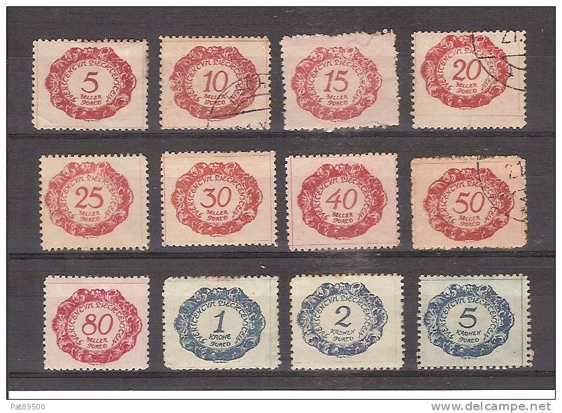 LIECHTENSTEIN  1920 / Taxe N° 1 /12 Oblitérés (2) Neufs* Avec Ou Sans Gomme Mais Charnières) - Postage Due