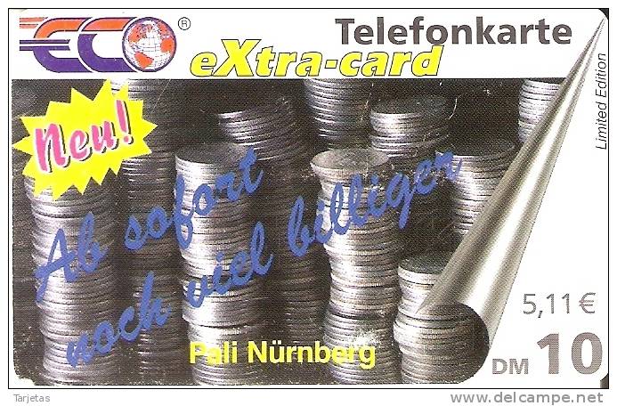 TARJETA DE ALEMANIA CON UNAS MONEDAS DE UN EURO (MONEDA-COIN) - Francobolli & Monete