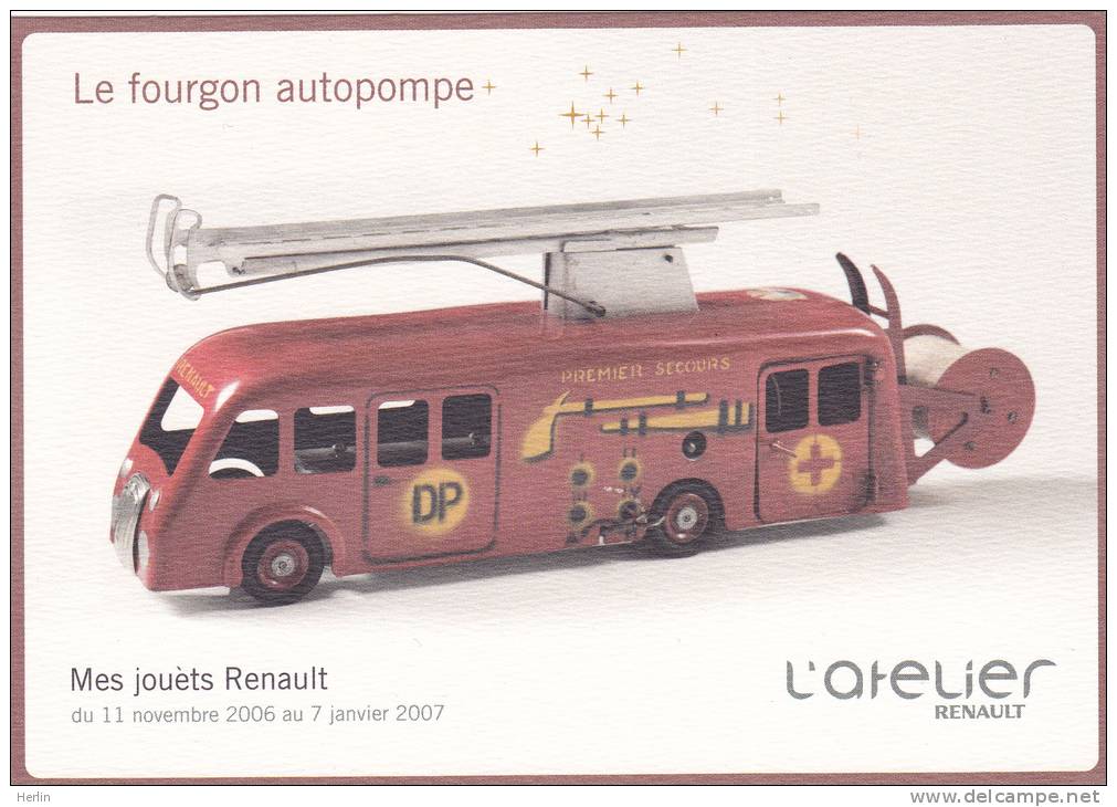 PUBLICITE - Mes Jouets Renault - Le Fourgon Autopompe - Exposition 2006 (Paris) - Jouet Enfant - Trucks, Vans &  Lorries