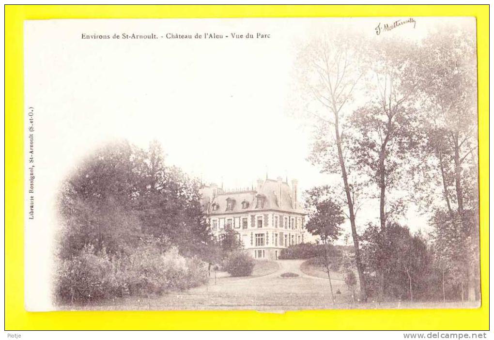 * Saint Arnoult En Yvelines (Dép 78 - Yvelines - France) * (Librairie Rossignol) Château De L'Aleu, Vue Du Parc, CPA - St. Arnoult En Yvelines