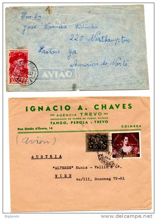 Lot De 4 Enveloppes 'par Avion', (por Aviao)_Portugal - Marcophilie