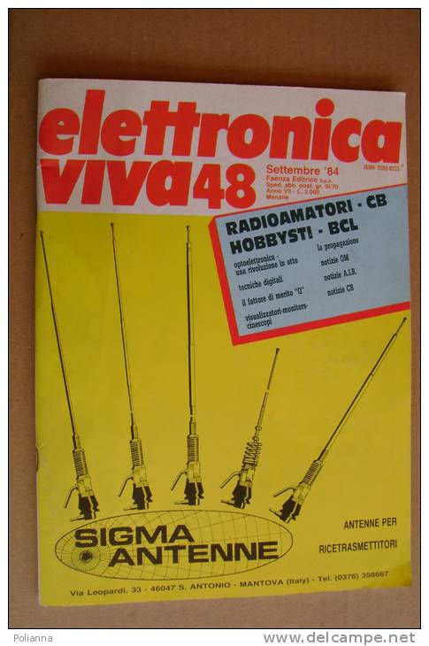 PBD/25 ELETTRONICA VIVA 48 Faenza Ed. 1984/radioamatori/CB/BCL - Literatur & Schaltpläne