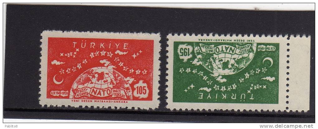 TURCHIA - TURKÍA - TURKEY 1959 NATO SERIE COMPLETA MNH - Unused Stamps