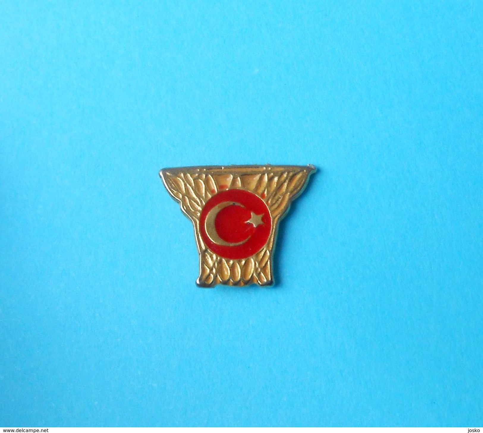 TURKEY BASKETBALL FEDERATION Pin Badge Anstecknadel Basket Ball Baloncesto Pallacanestro Turkiye Turquie Turchia Turkish - Basketbal