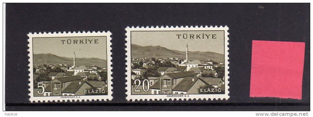 TURCHIA - TURKÍA - TURKEY 1959 CITTA´ ELAZIG TOWN MNH - Unused Stamps