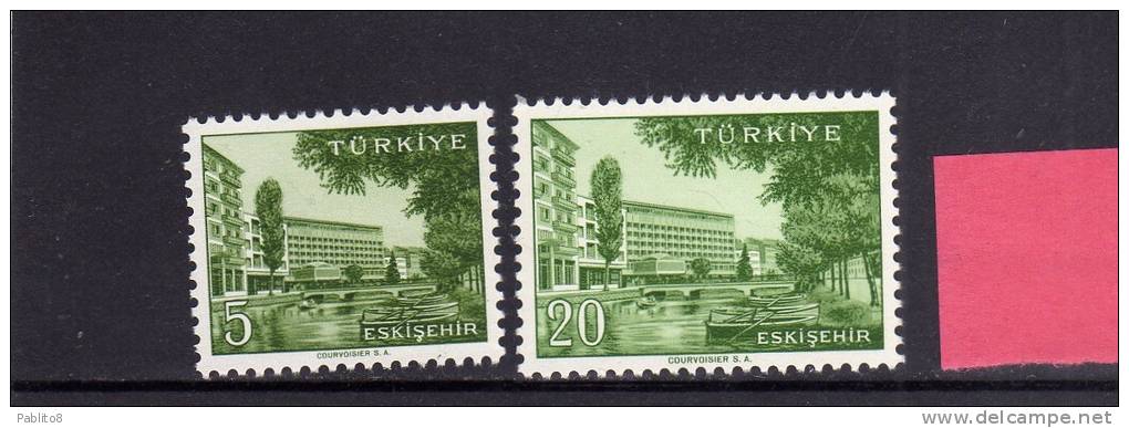 TURCHIA - TURKÍA - TURKEY 1959 CITTA´ ESKISEHIR TOWN SERIE COMPLETA MNH - Unused Stamps