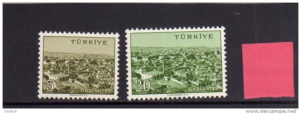 TURCHIA - TURKÍA - TURKEY 1959 CITTA´ GAZIANTEP TOWN SERIE COMPLETA MNH - Neufs