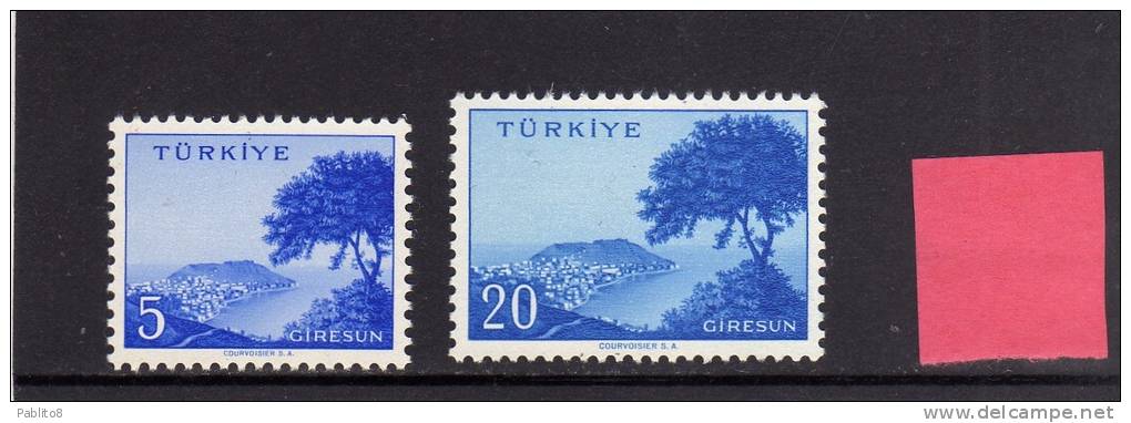 TURCHIA - TURKÍA - TURKEY 1959 CITTA´ GIRESUN TOWN SERIE COMPLETA MNH - Unused Stamps