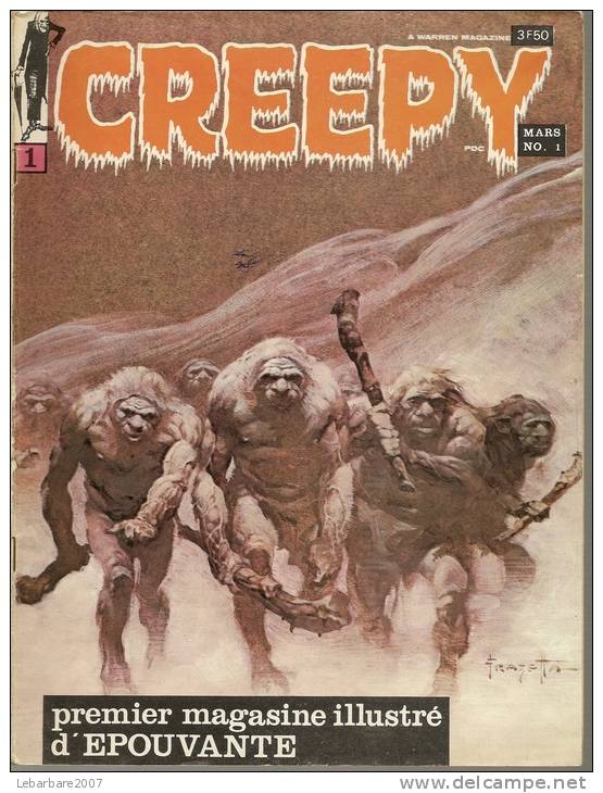 CREEPY  N° 1   -  PUBLICNESS  1969 - Small Size