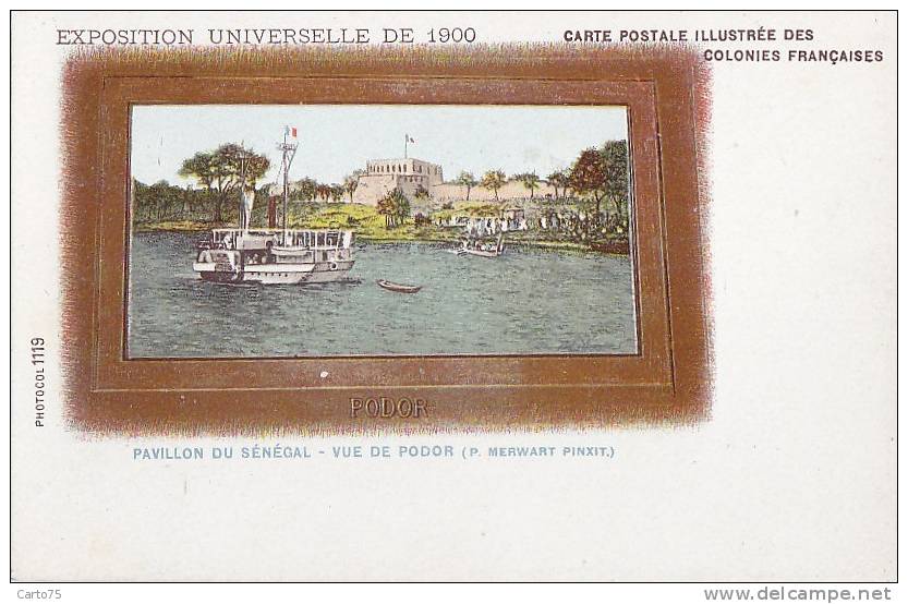 Afrique - Sénégal - Exposition Universelle 1900 Paris - Vue De Podor - Colonie Française - Senegal