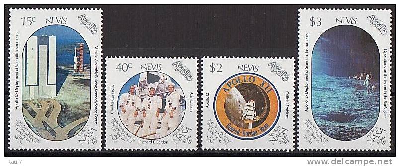 NEVIS 1989 // 20 Ann Homme Sur La Lune // 4v Neufs // Mnh - St.Kitts En Nevis ( 1983-...)