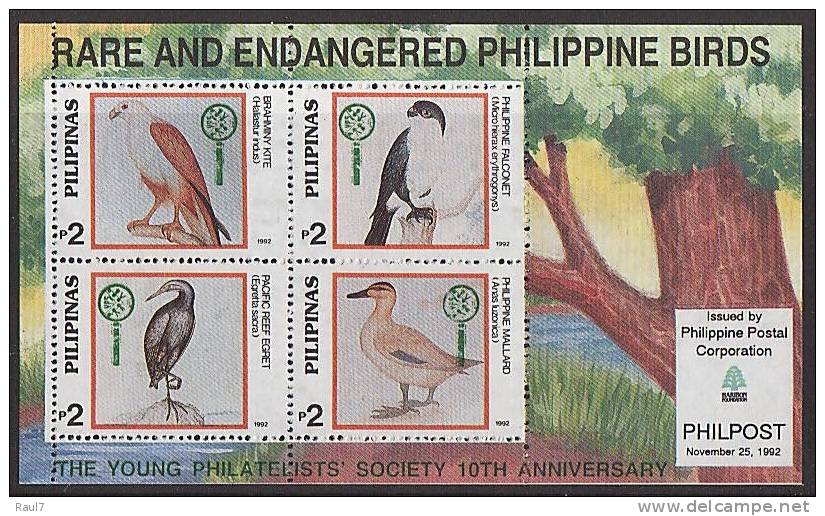 Philippines 1994 // Faune, Oiseaux  Surchargés // BF Neuf // Mnh - Philippines