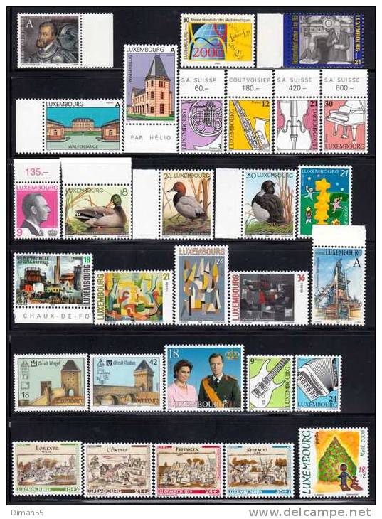 LUXEMBURG - JAHR 2000 - LUXUS POSTFRISCH - MNH** - Unused Stamps
