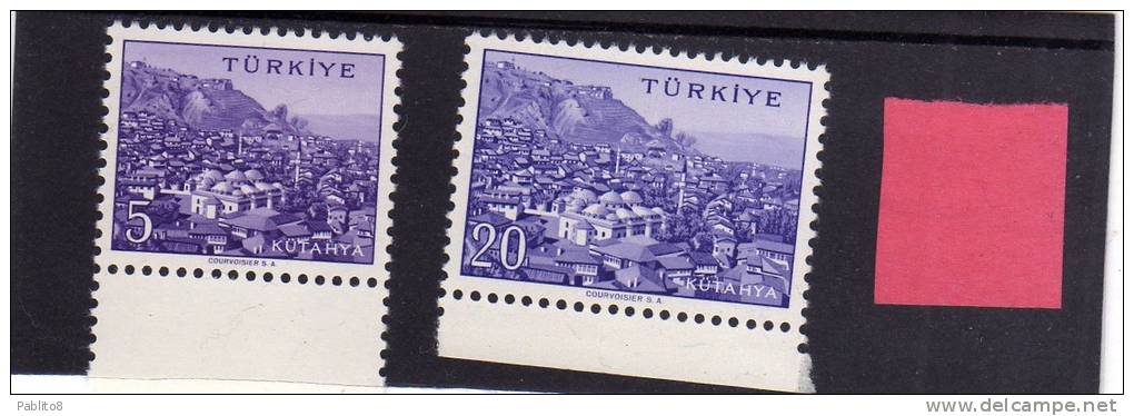 TURCHIA - TURKÍA - TURKEY 1959 - 1960 VIEW VEDUTA CITTA´  KUTAHYA   TOWN SERIE COMPLETA COMPLETE SET MNH - Unused Stamps