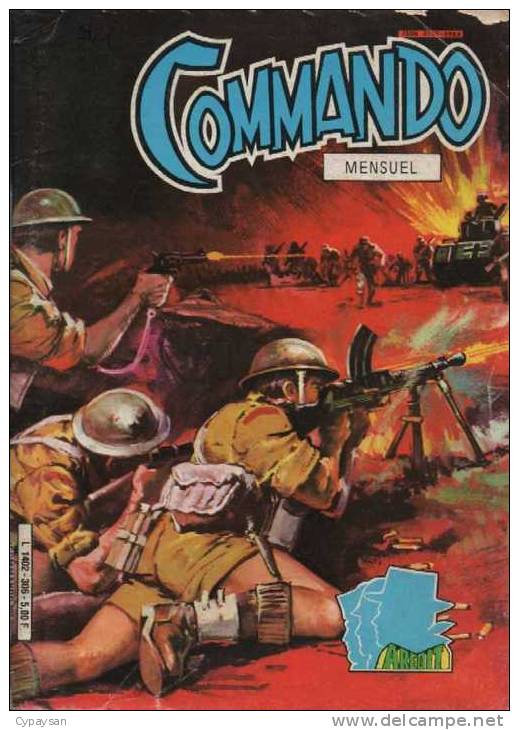 COMMANDO N° 306  BE AREDIT 12-1986 - Arédit & Artima