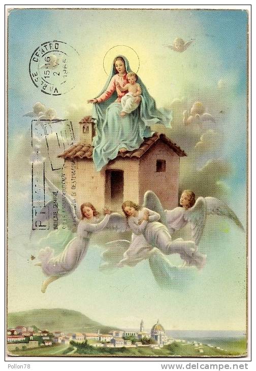 LORETO - MADONNA CON BAMBINO - ANGELI - 1965 - Vierge Marie & Madones