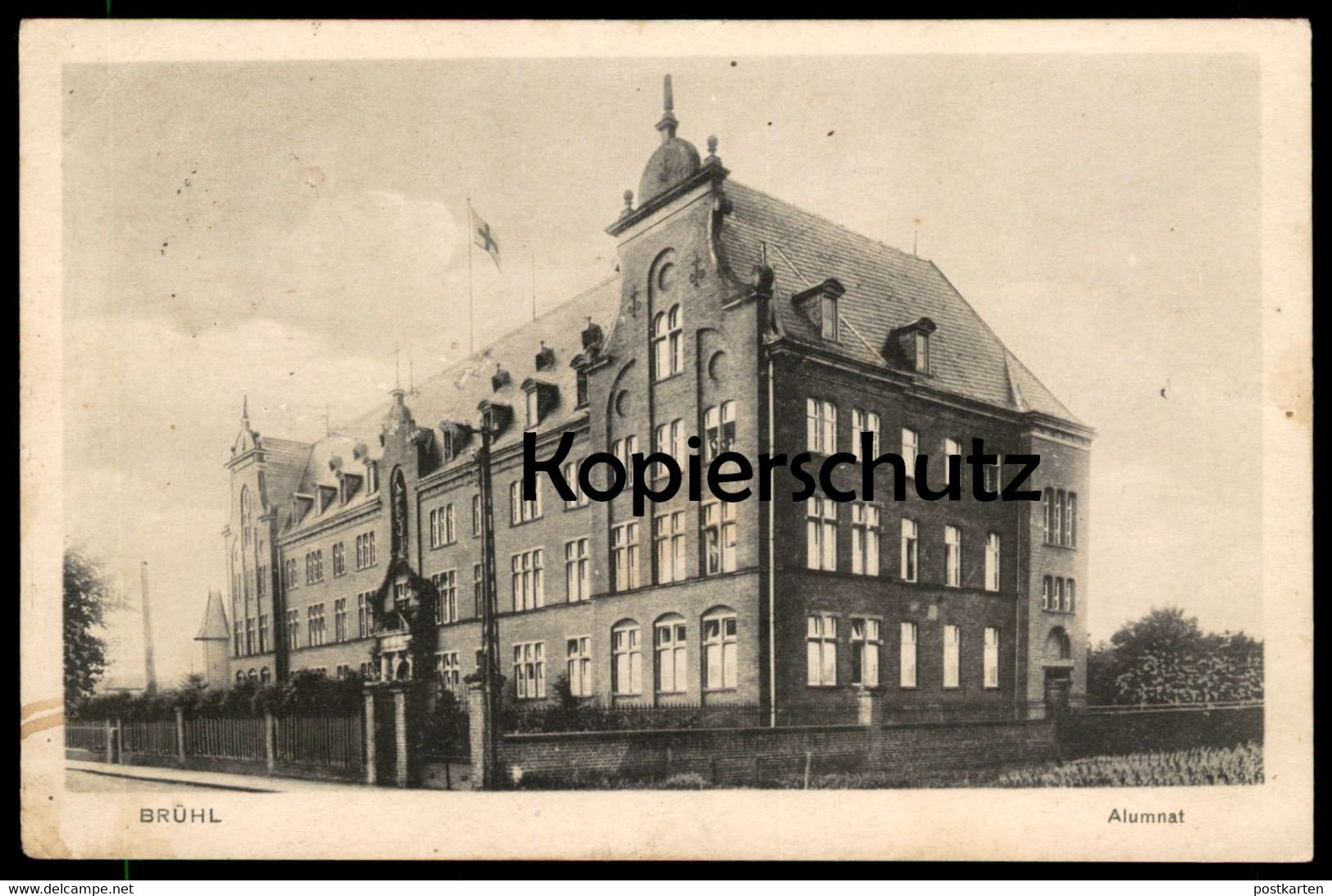 ALTE POSTKARTE BRÜHL ALUMNAT FAHNE ROTES KREUZ FELDPOST-STEMPEL 1916 Cpa Postcard AK Ansichtskarte - Bruehl