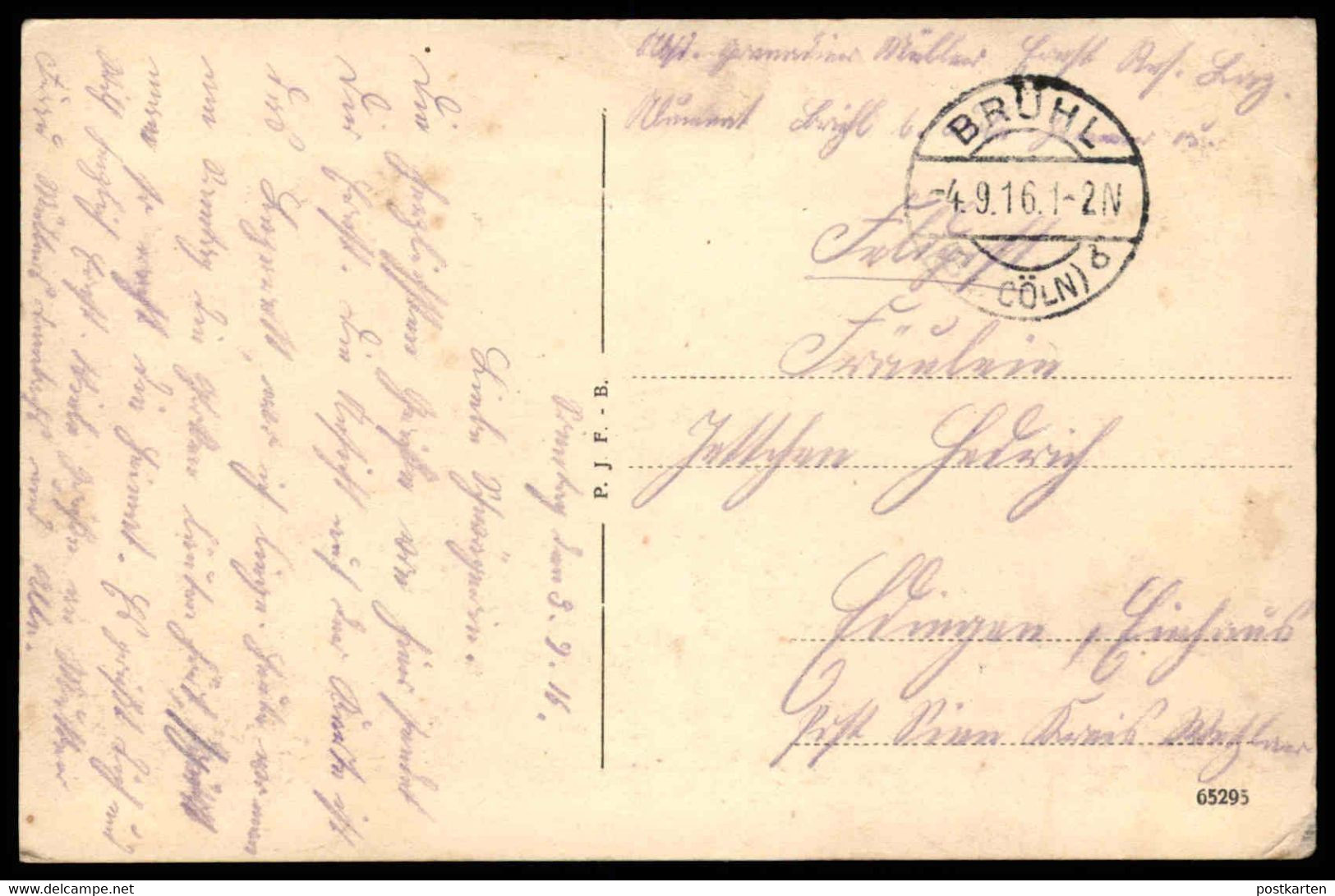 ALTE POSTKARTE BRÜHL ALUMNAT FAHNE ROTES KREUZ FELDPOST-STEMPEL 1916 Cpa Postcard AK Ansichtskarte - Brühl