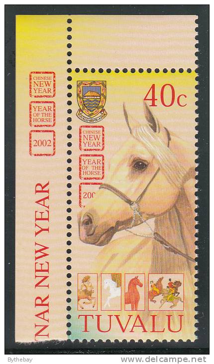 Tuvalu MNH Scott #901 40c Palamino Horse - Year Of The Horse - Chinese New Year - Tuvalu